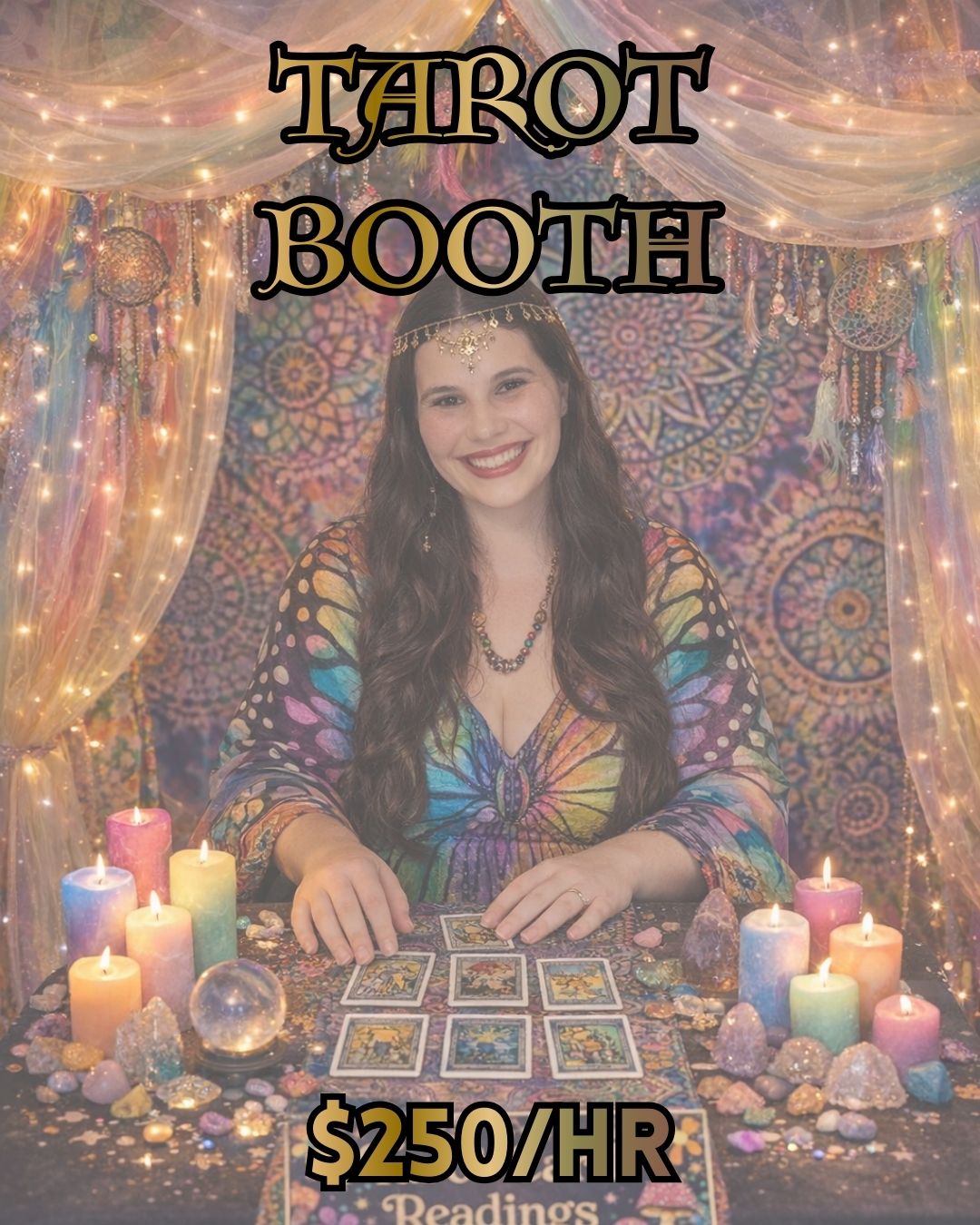 Charleston tarot booth for event hall parties and outdoor events in the South Carolina Lowcountry