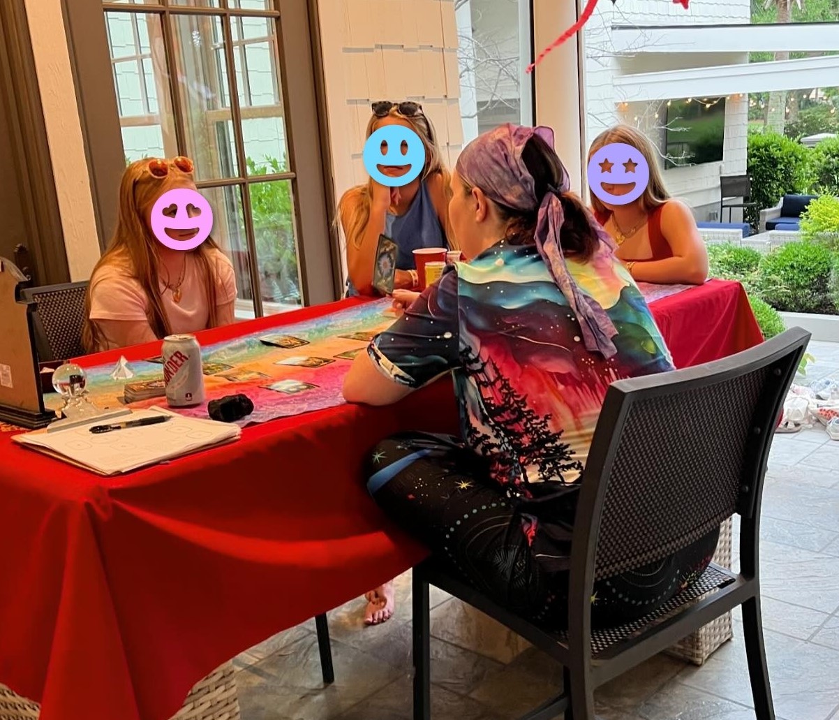 Savannah tarot party entertainment for private events and group celebrations in the Savannah area